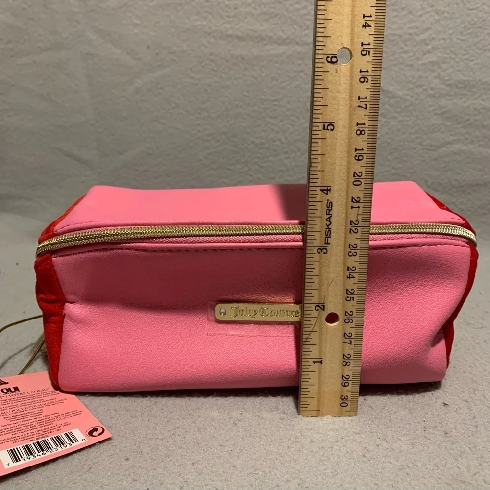 Juicy Couture Pink/Red Just Say Oui Makeup Cosmetic Bag